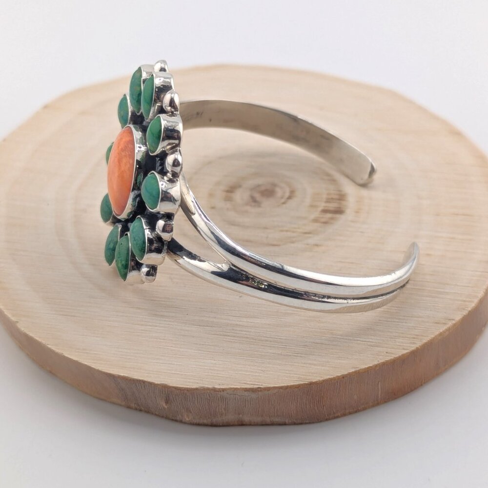 Genuine Navajo Cuff Bracelet Turquoise Handmade Native American Jewelry sz 6.75* - Picture 7 of 11
